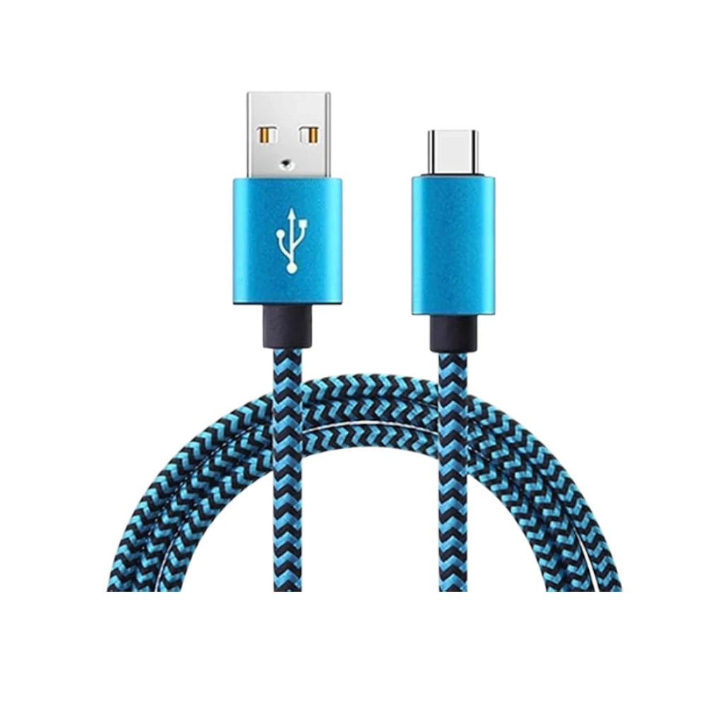 Fast Charger Cable, 6.6 ft USB A to Type C Fast Charging Woven Quick Charger Cord Compatible for Smartphones & Tablets