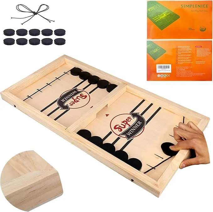 Fast Sling Puck Game , Slingshot Games Toy, Sling Foosball,Paced Winner Board Games Toys, Slingpuck Game for Kids & Adults