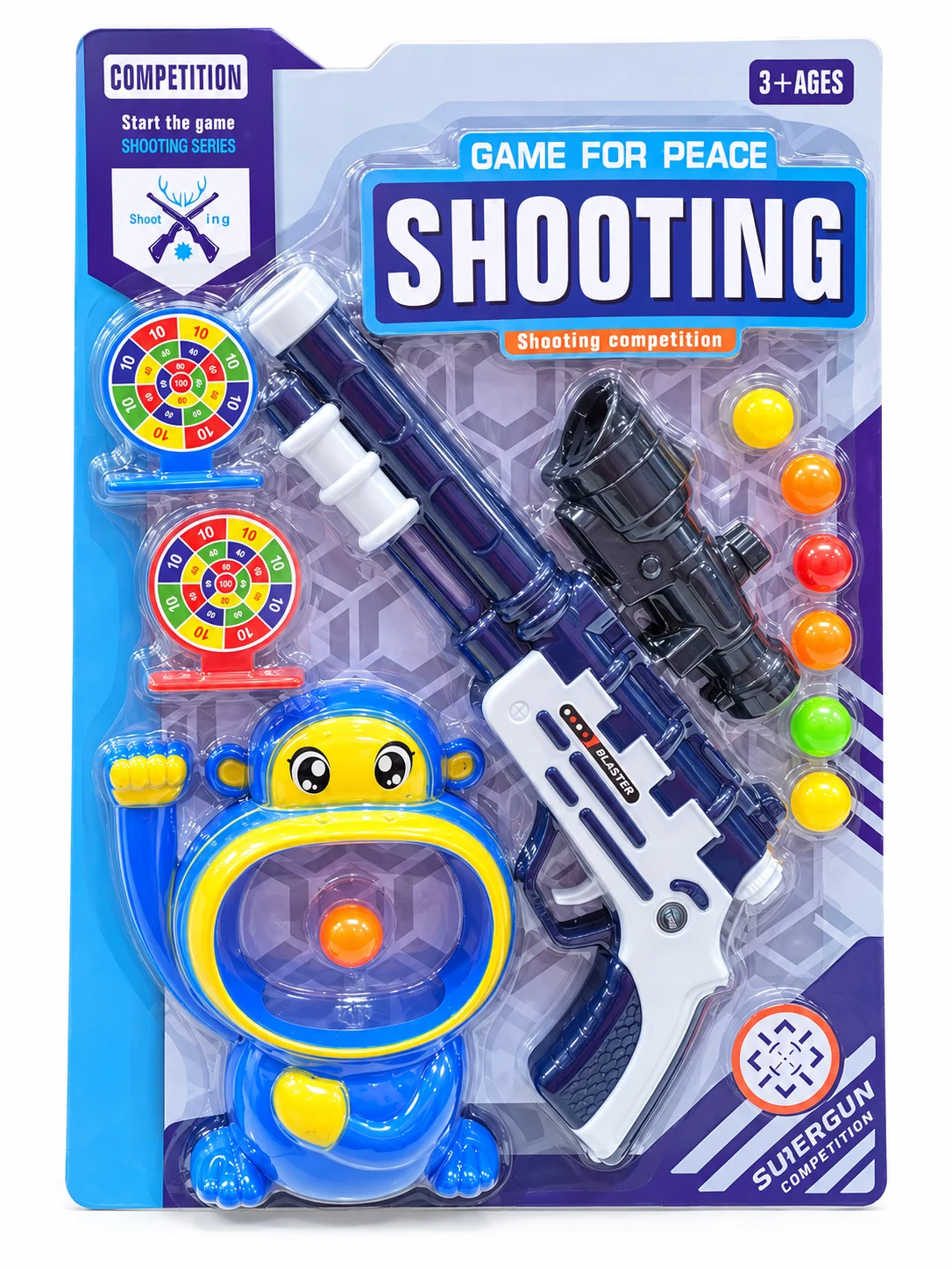 Kids’ Ball Launcher & Monkey Target Game